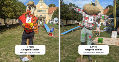 Prämierte Vogelscheuchen der Grundschulen